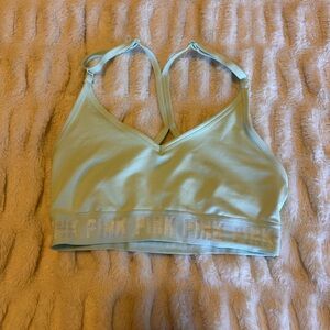 PINK Victoria's Secret Green Sports Bra Seamless Comfort